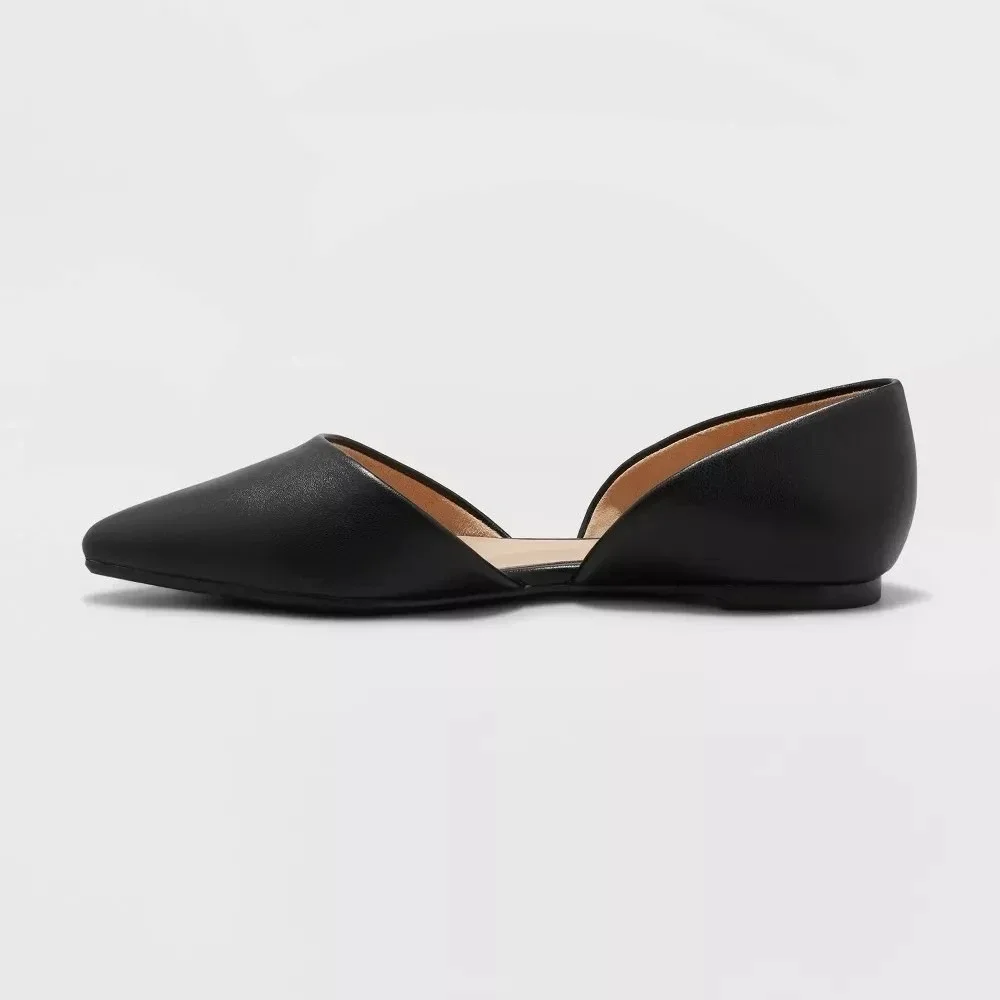 Women's A New Day Julie Ballet Flats Black Size 9.5 New With Tags‎